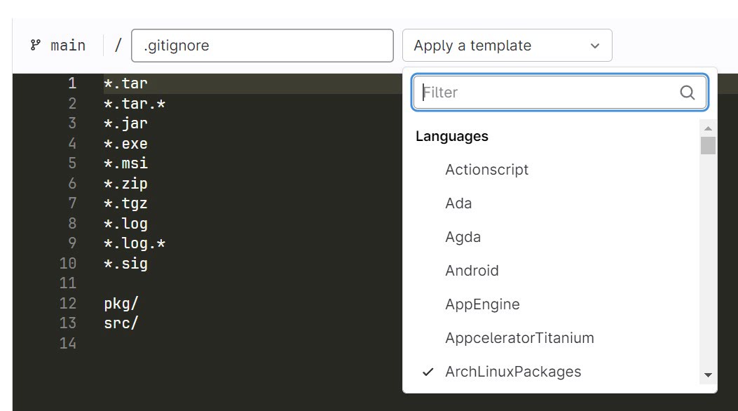 Preview of  template loading in GitLab